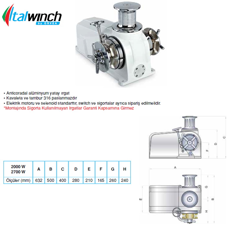 RAJA ZİNCİR IRGATI 2000 W-24 V 12 MM ZİNCİR