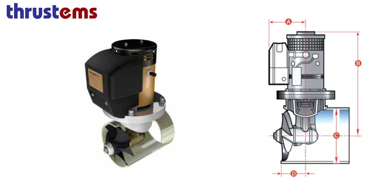 THRUSTEMS BAŞ PERVANE EMS-S40 3.0 HP 12 V 125MM