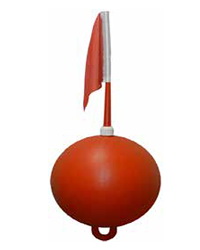 BAYRAKLI YUVARLAK ŞAMANDIRA Ø:45 BOY:120 CM