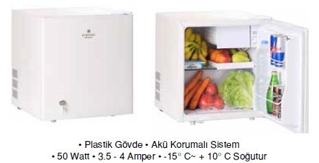 EVACOOL MARİN BUZDOLABI   45 LT 12-24 V SİYAH