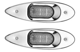 BURUN SEYİR FENERİ 12 V GÖMME KROM TAKIM LED