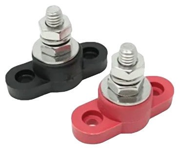 TEKLİ ŞASE TERMİNALİ SİYAH VE KIRMIZI 8 MM