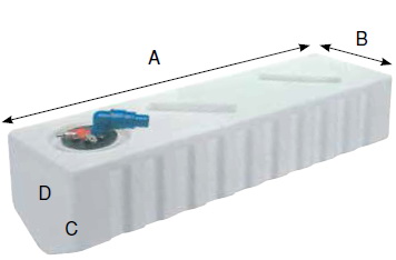 CAN YAKIT TANKI 122 LT  BEYAZ
