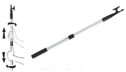 TELESKOPİK GÖNDER KANCASI SİYAH 115-200 CM