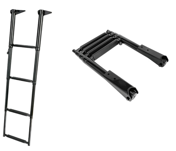 TELESKOPİK MERDİVEN 3 BASAMAKLI SİYAH