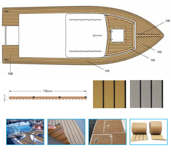 EAGLE SUNİ TEAK GRİ 3 ARMUZLU 1.5 m²